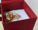 菜百首飾 黃金耳飾 足金溫婉氣質(zhì)鐳射花紋耳環(huán) 計價(jià) HJ 黃金耳飾 約4.81g 曬單實(shí)拍圖