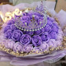 AIMORNY52朵紫玫瑰永生香皂花同城配送鲜母亲节520生日礼物花送妈妈女友 实拍图