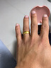 中國黃金（CHINA GOLD）足金999泥鰍背素圈黃金戒指男女情侶對戒生日禮物 古法款金重約7.2g 活口 曬單實(shí)拍圖