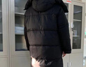 鴨鴨（YAYA）極寒羽絨服女款2025秋冬新品長款過膝加厚連帽時尚休閑保暖外套FL 黑色 S (155) 曬單實拍圖