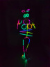 仕彩 七彩荧光棒50根套装儿童贴身上跳舞道具亲子活动生日派对夜光棒 实拍图