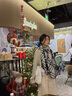 稻草人圍巾女2024冬季新款韓系簡約黑白格高級感披肩保暖加厚防寒圍脖 黑色 210*30CM 曬單實拍圖