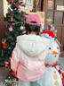 G.DUCKKIDS羽絨服女童冬裝外套大童2024新款洋氣兒童秋冬款冬季加厚上衣 粉色 白鴨絨羽絨服 140 cm 曬單實拍圖