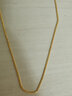 周大福小版爆閃水波鏈足金項鏈素鏈(工費:220計價(jià))EOF1138 40cm 足金 約3.20g 曬單實(shí)拍圖