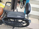允染自行車(chē)后坐墊軟兒童座椅電動(dòng)車(chē)通用靠背扶手山地單車(chē)腳踏后座墊 升級靠背坐墊+后座踏板+護網(wǎng)+扶 曬單實(shí)拍圖