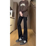 迪伽達(dá)美式高街牛仔褲男女春季cleanfit毛邊牛仔褲直筒微喇彎刀褲子男 HCFS-2038黑色【有毛邊款】 XL 曬單實(shí)拍圖