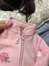 戴維貝拉（DAVE＆BELLA）童裝男童外套女童搖粒絨上衣兒童衣服秋裝夾克寶寶外衣2025新款 草莓印花 100 cm（建議身高90-100cm） 曬單實(shí)拍圖