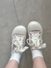 凡小如面包鞋女2024秋冬新款帆布鞋軟底丑萌休閑鞋大頭厚底鞋百搭學(xué)生鞋粉紅色38 曬單實(shí)拍圖