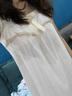 香雅馨夏天公主風(fēng)棉質(zhì)吊帶睡裙女夏季薄款帶胸墊睡衣少女中長(cháng)款連衣裙 4921白色 L 曬單實(shí)拍圖