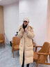 宏資琦羽絨棉服女過膝2025年冬季新款韓版寬松棉衣女裝連帽加厚棉襖外套 卡其色（帽子可拆卸） M （建議106—115斤） 曬單實拍圖