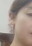 璦瑞18k金耳扣女心形耳墜耳圈圓圈彩金耳飾耳釘玫瑰金耳環(huán)生日禮物 18k金玲瓏心耳環(huán)一只 曬單實(shí)拍圖