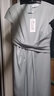 PORTS寶姿春夏新品女裝氣質(zhì)通勤收腰圓領(lǐng)短袖中長(zhǎng)連衣裙 水綠色-2 M (6) 曬單實(shí)拍圖