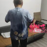 俞兆林（YUZHAOLIN）奶奶秋裝長(zhǎng)袖襯衫中老年人女媽媽春秋薄款外套老太太秋天衣服大碼 流沙藍(lán)【上衣】 5XL 【建議140-155斤】 曬單實(shí)拍圖