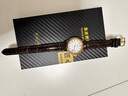 適用1853天梭卡森T085系列真皮表帶 女針扣表鏈T085207AT085210A 棕皮棕線-無(wú)扣款 14mm 曬單實(shí)拍圖