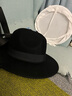均欣民國風(fēng)男禮帽上海灘許文強復古黑色大檐英倫爵士禮帽男女士舞 曬單實(shí)拍圖