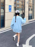 一寸相思霧霾藍(lán)寬松圓領(lǐng)衛(wèi)衣女2025年秋冬新款爆款設(shè)計(jì)感上衣加絨加厚外套 霧霾藍(lán)-貓與蝴蝶【春秋款】 S 推薦【90-110斤】 曬單實(shí)拍圖