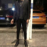奇策（QICE）靴子男英倫1460高幫鞋真皮馬丁靴潮男女同款情侶鞋復古工裝靴中筒 酒紅加絨 41 曬單實拍圖