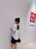 UZSC拼接白色棉女T恤短袖女士設(shè)計(jì)感小眾夏季新款寬松別致半袖上衣 白色 均碼 L 適合121-140斤 曬單實(shí)拍圖