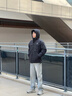 361°棉衣男士冬季2025新款加絨厚保暖工裝外套男百搭連帽羽絨棉服冬裝 超級(jí)黑 S 曬單實(shí)拍圖