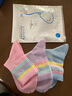 SCHIESSER KINDER童裝男女童舒美棉3A抗菌中筒襪子EZ/22969K 粉色+紫色+藍(lán)色 3雙 均碼 22-24cm 曬單實(shí)拍圖