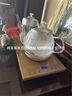德源（DEYUAN）涌泉式全自動(dòng)底部上水電水壺玻璃智能蒸煮茶具燒水壺保溫自動(dòng)斷電加熱DZS19底部上水雙爐香檳色 尺寸20*37CM 1L 曬單實(shí)拍圖