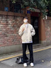 杭潮社提檔版型彈力牛仔褲男款秋季潮牌cleanfit直筒褲子vibe微喇彎刀褲 黑色 XL 【收藏加購優(yōu)先發(fā)貨】 曬單實拍圖