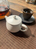 九土手工景德鎮(zhèn)白瓷茶壺簡約家用陶瓷日式功夫茶具復(fù)古小泡茶葉壺 單壺 170ml 曬單實(shí)拍圖