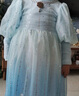 迪士尼（Disney）女童連衣裙愛(ài)莎公主裙春秋新款冰雪奇緣艾莎公主裙女寶公主裙新款 藍色（加絨）+皇冠魔法棒 120建議身高110左右 曬單實(shí)拍圖