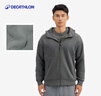 迪卡儂（DECATHLON）仿羊羔絨外套秋冬男加厚保暖連帽外套寬松休閑拉鏈衛(wèi)衣 卡其灰 M 曬單實(shí)拍圖
