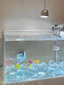 FKSC魚(yú)缸造景擺件冰藍(lán)水晶玻璃石斗魚(yú)缸裝飾觀(guān)賞石水族箱底部砂石免洗 【1斤】冰藍(lán)玻璃石(約3-5cm) 曬單實(shí)拍圖