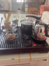 茶具套裝家用客廳整套全自動(dòng)喝茶一體辦公室功夫泡小茶臺茶盤(pán)簡(jiǎn)約 紫黑寧靜致帶把遠玻璃全自動(dòng)黑色 曬單實(shí)拍圖