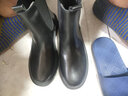 京策 新款黑色馬丁靴男士長(cháng)筒切爾西靴春季高幫鞋英倫風(fēng)煙筒靴高街潮 黑色 41 曬單實(shí)拍圖