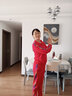 啄木鳥(niǎo)棉質(zhì)運動(dòng)套裝女春秋新款2025新款寬松時(shí)尚跳舞跑步套裝 779紅色上衣+紅色褲 XL碼【建議110-120斤】 曬單實(shí)拍圖
