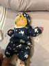 戴維貝拉【抗菌絨】新生兒羽絨爬服秋冬男寶三防連體衣女 曬單實(shí)拍圖