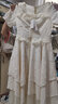 FEISIMI輕奢品牌2025夏季連衣裙女士新款女裝衣服遮肚夏天氣質(zhì)女神范裙子 杏色 L 曬單實(shí)拍圖