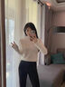 BOPRUIEY 帛芮女士半高領(lǐng)針織衫女冬季加厚一體絨修身內搭保暖打底上衣女 曬單實(shí)拍圖