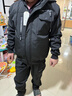 奧義馳冬季加絨加厚工作服套裝男防寒保暖迷彩服耐磨防刮戶外防水勞保服 012黑色防水加絨套裝 XL /175（130-150斤） 曬單實拍圖