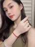 芯奢民族風(fēng)純手工編織手繩蛇年本命年手鏈男女紅色繩子情侶紀念禮物 紅色19厘米 曬單實(shí)拍圖