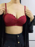 維密桃本命年蛇年女2025紅色內衣套裝小胸聚攏無鋼圈文胸罩內褲送人禮物 酒紅--套裝【限定送紅襪】 M -34/75-AB 曬單實拍圖