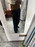 丹貝迪特 深藍色加長(cháng)直筒牛仔褲女175長(cháng)褲秋冬季高腰180高個(gè)子超長(cháng)加絨拖地闊腿褲 加絨深藍色-加長(cháng) 30 曬單實(shí)拍圖