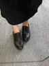 奧康女鞋2025新款防滑媽媽鞋真皮休閑通勤鞋子女系帶單鞋黑色小皮鞋女 黑色鞋底升級款 40 曬單實(shí)拍圖