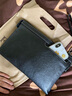洛斯伯里品牌手包男頭層植鞣牛皮手抓包簡(jiǎn)約商務(wù)休閑大容量手拿男士包包新款真皮信封包 黑色 30*4*21CM（9.7英寸） 曬單實(shí)拍圖