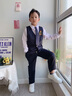 洛之潮六一兒童合唱服演出服男女童大合唱團禮服中小學(xué)生朗誦服裝英倫風(fēng) 男款長(cháng)袖長(cháng)褲馬甲套裝 130 曬單實(shí)拍圖