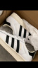 三葉草（Adidas）貝殼頭板鞋男女鞋 SUPERSTAR時(shí)尚潮流舒適低幫休閑鞋 黑/米白39 曬單實(shí)拍圖