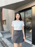 ELAND【臻棉T】衣戀T恤女甜美風合體匹馬棉短袖上衣2025夏季新款 象牙白/白色(39)Ivory M /165 曬單實拍圖