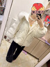 VEROMODA新中式羽絨服24冬新款90絨短款毛領(lǐng)國風(fēng)324423003 本白色 165/84A/M 曬單實拍圖