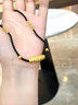 中國黃金（CHINA GOLD）黃金吊墜男足金九眼天珠項鏈轉(zhuǎn)運珠吊墜七夕送女友禮物送男友老公 【刻字/賀卡】吉祥天珠項鏈 約2.2g 曬單實拍圖