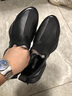 牧末（MUMO）品牌運(yùn)動(dòng)厚底老爹鞋男增高男鞋軟底鞋子男百搭休閑皮鞋男 黑色 41 標(biāo)準(zhǔn)皮鞋尺碼 曬單實(shí)拍圖