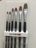中盛畫(huà)材（transon） 丙烯畫(huà)筆 狼毫畫(huà)筆平峰黑桿水粉筆平頭畫(huà)筆大號油畫(huà)筆單支排筆刷子 102 單號6支套裝 曬單實(shí)拍圖