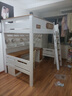 尚華仕上床下桌組合床實(shí)木上層床下空小戶(hù)型衣柜小戶(hù)型書(shū)桌床上下床成人 尾梯款高架床【不含書(shū)桌書(shū)架】 100cm*200cm 曬單實(shí)拍圖